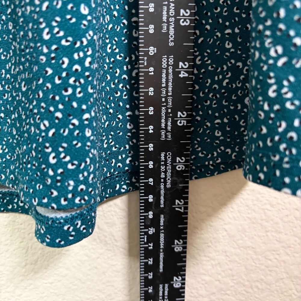 Adrianna Papell Blouse Women's XL Keyhole Tie 3/4 Sleeve Printed Top Career - Picture 5 of 8